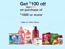 Get Rs 100 off on Rs 1000 or more order on Grocery Amazon Pantry (Hyderabad only)